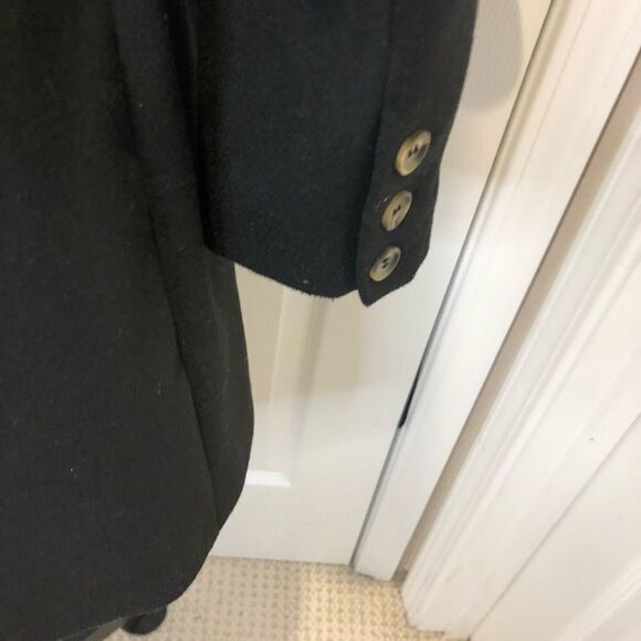 Topshop black double breasted over coat pea coat size 2 - Picture 13 of 16